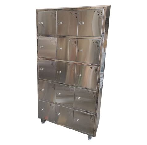 Key Lock Stainless Steel Staff Locker Cabinet For Office Size