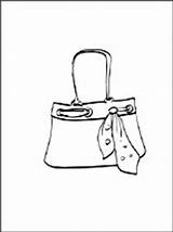 Coloring Handbag Clothing sketch template