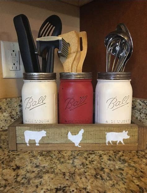 country decor country living kitchen utensil holder  country