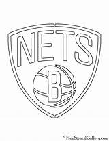 Logo Nba Nets Brooklyn Stencil Team Stencils Freestencilgallery Pumpkin sketch template