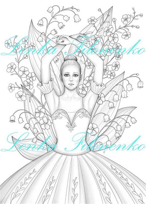 coloring page  adults ballet dancer greyscale coloring etsy star