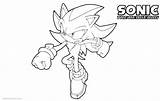 Sonic Running Coloring Pages Hedgehog Printable Color Kids sketch template
