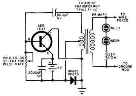 wiring diagram electric fence circuit diagram