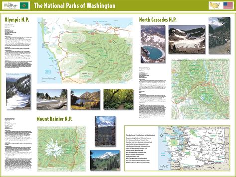 national parks  washington wall map  geonova mapsales