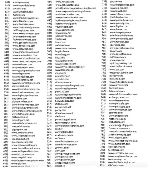 Pornography   list of web sites