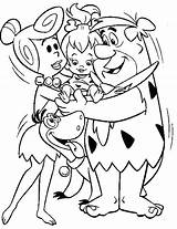 Coloring Flintstones Pages Flintstone Dino Wilma Fred Color Getcolorings Cartoon Printable Family Coloringsun Pebbles sketch template