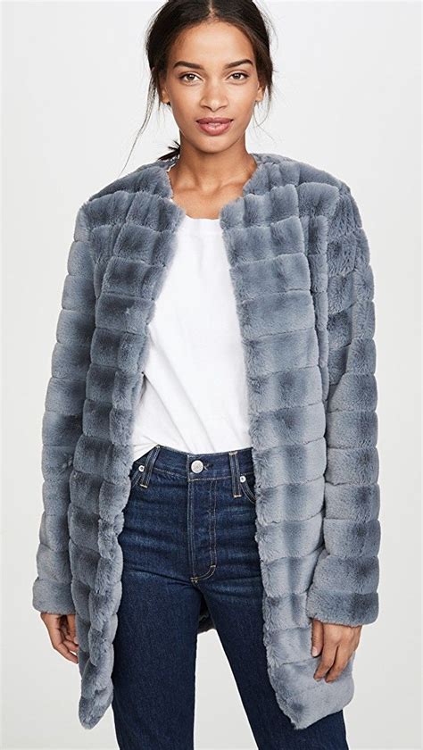 bb dakota    faux fur jacket shopbop blank denim cocoon coat thermal long