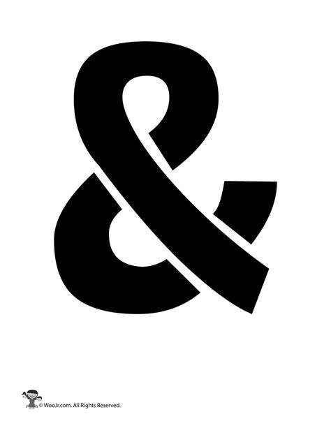 ampersand sign stencil woo jr kids activities childrens publishing