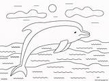 Dolphin Coloring Pages Dolphins Printable Simple Animal Print Book sketch template