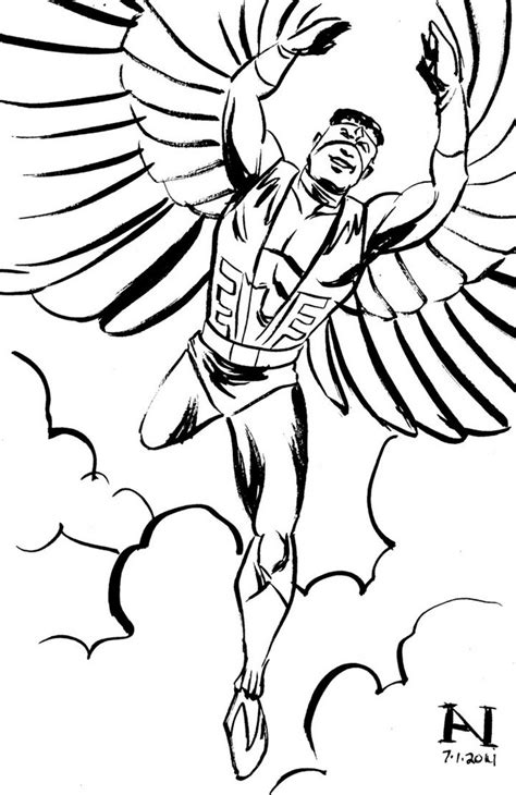 falcon marvel coloring page