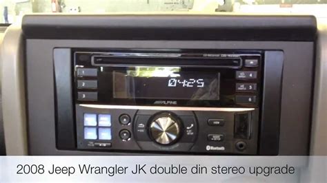 alpine cde wbt double din stereo bluetooth ipod jeep jk wrangler youtube