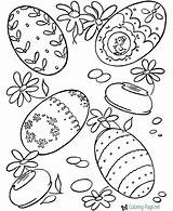 Easter Coloring Egg Eggs Pages Lots Color Printable Flowers Kids Colouring Sheets Bunny Sheet Vintage Books Print Crafts Activity Hard sketch template