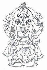 Vishnu Coloring Kids Avatars Pages Sketches sketch template