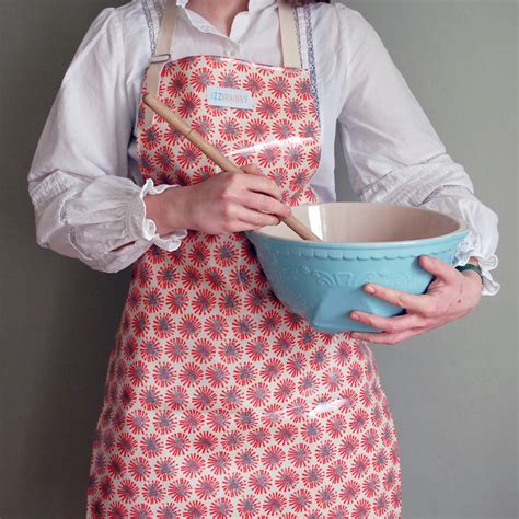 red dandelion oil cloth adult apron by izzirainey