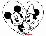Mickey Minnie Coloring Pages Valentine Mouse Disney Kissing Disneyclips Printable Pdf Classic Funstuff sketch template