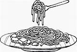Spaghetti Coloring Noodles Espaguetis Mewarna Colorear Sketch Clipartix Dozens Clipartmag sketch template