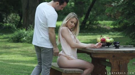 beautiful blondie alecia fox is having romantic sex in the garden video