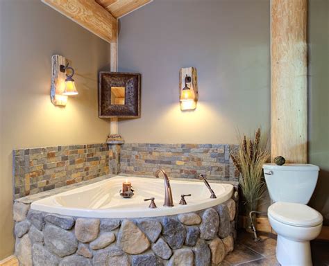 natural stress relief log cabin bathrooms north american log crafters