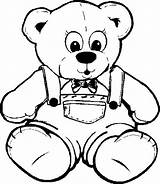 Coloring Teddy Bear Pages Color Teddybear Adult Sheets Bears sketch template