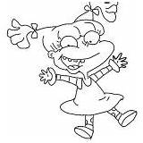 Rugrats Pickles Coloring Dil Angelica Face Happy sketch template