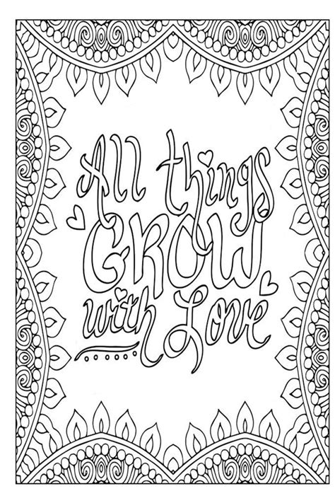 positive words coloring pages  adults  coloring pages