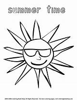 Coloring Sun Pages Sheets Sunglasses Summer Colouring Popular Wearing Choose Board Az Happy Coloringhome sketch template