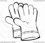 Gloves Coloring Clipart Outline Gardening Pair Hand Illustration Royalty Glove Rf Pages Toon Hit Regarding Notes Template sketch template