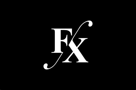 fx monogram logo design  vectorseller thehungryjpegcom