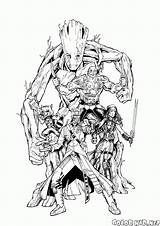 Coloring Groot Guardians Galaxy Rocket Pages Team Big sketch template