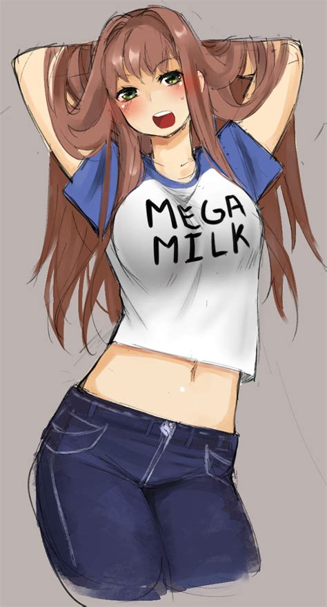 Mega Milk Monika Doki Doki Literature Club Know Your Meme