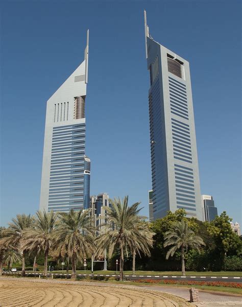 set  sheikh zayed road  emirates towers  designed  symbolize  technology