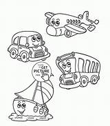 Transportation Coloring Pages Land Kids Clipart Printable Water Transport Print Book Sheets Color Getdrawings Funny Getcolorings Choose Board sketch template