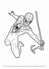 Morales Miles Spider Spiderman Drawing Man Draw Easy Coloring Pages Sketch Step Ultimate Cartoon Drawingtutorials101 Tutorial Tutorials Marvel Chibi Line sketch template