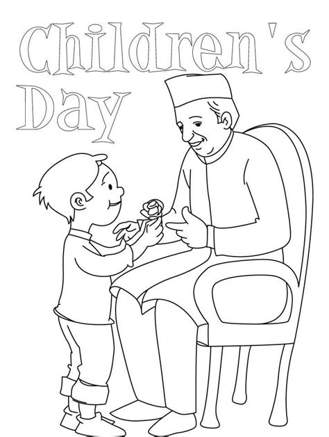 happy childrens day  coloring page  printable coloring pages