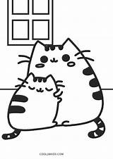 Pusheen Coloring Pages Printable Kids sketch template