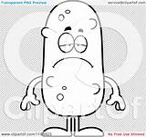 Pickle Mascot Coloring Cartoon Surprised Happy Outlined Vector Thoman Cory Depressed Clipart Royalty Clipartof sketch template