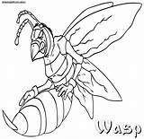 Avispas Coloring Wasp Designlooter Mcu sketch template