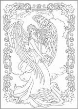 Coloring Angels Pages Book Adult Choose Board Angel Printable Haven Creative sketch template