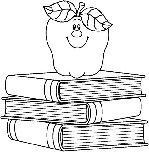 stacked books clipart clipart  school coloring pages coloring