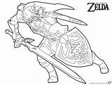 Zelda Coloring Pages Legend Link Printable Adults Kids Color Getdrawings Mask Bettercoloring sketch template