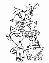 Coloring Pages Elf Printable Kids Christmas sketch template