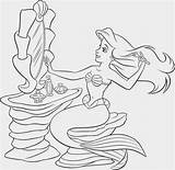 Coloring Ariel Mermaid Little Pages Printable Filminspector sketch template