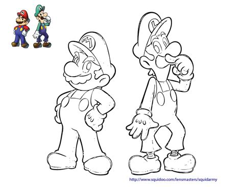 mario  luigi coloring pages coloring pages gallery