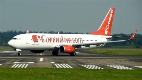 corendon airlines boeing   takeoff groningen airport eelde youtube