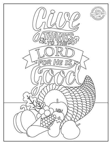 thanksgiving sunday school bible coloring pages