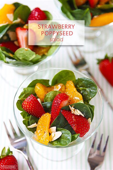 Strawberry Poppyseed Spinach Salad Pizzazzerie