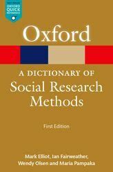 dictionary  social research methods oxford reference