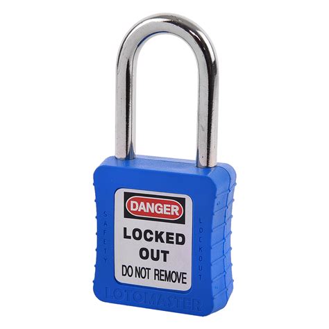 safety lockout padlocks  keyed alike mm blue lotomaster