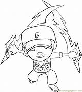 Boboiboy Coloring Thunderstorm Pages Drawing Kids Storm Solar Color Coloringpages101 Getcolorings Drawings Cartoon Getdrawings sketch template