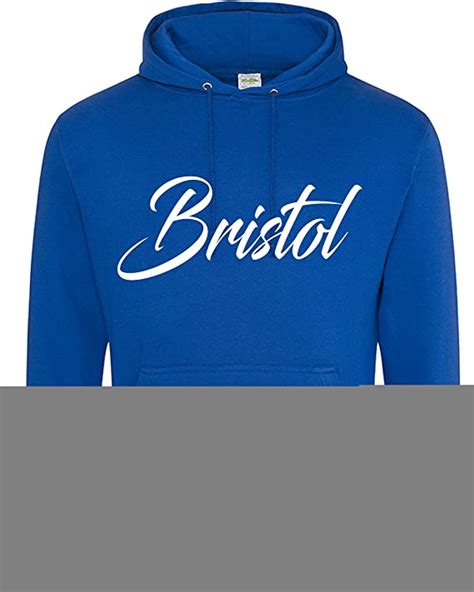 bristol signature premium mens hoodie  large royal blue amazoncouk clothing